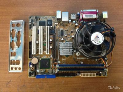 Лот: 6650477. Фото: 1. Материнская плата Asus P5PE-vm... Материнские платы