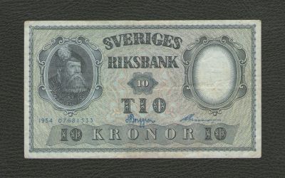 Лот: 15890646. Фото: 1. 10 крон 1954 года. Швеция. Нечастая... Европа