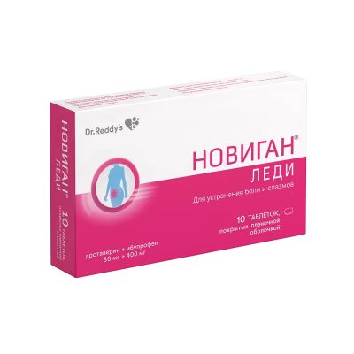 Лот: 24620792. Фото: 1. Новиган Леди 80 мг+400 мг таблетки... Лекарства