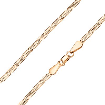 Лот: 23866429. Фото: 1. Золотая цепочка Косичка из 3 цепей. Цепочки