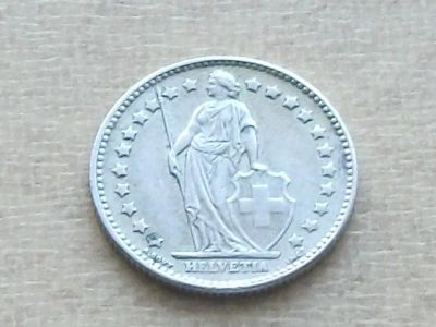 Лот: 16393943. Фото: 1. Монета 1 франк один Швейцария... Европа