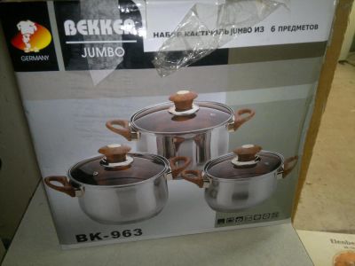 Лот: 4424683. Фото: 1. Набор Кострюль Bekker Jumbo BK-963. Сковороды и сотейники