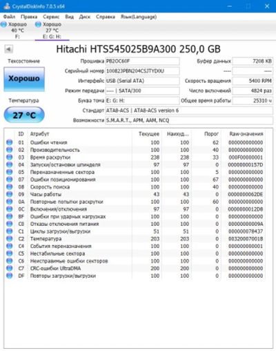 Лот: 24892843. Фото: 1. hdd 250 ГБ Hitachi 250GB для ноутбука... Жёсткие диски (HDD)