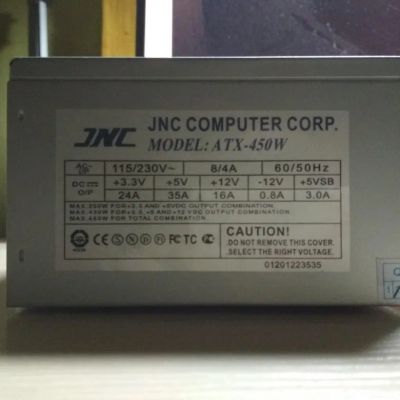 Лот: 19314999. Фото: 1. Блок питания JNC ATX-450W 450W... Корпуса, блоки питания