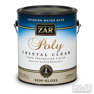 Лот: 13126578. Фото: 1. ZAR Poly Crystal Clear (AQUA ZAR... Краски, лаки, растворитель
