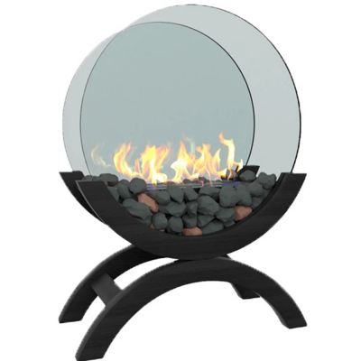 Лот: 19042740. Фото: 1. Биокамин ZeFire Iris большой темный. Камины, печи-камины