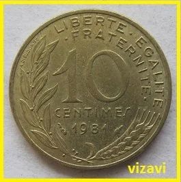 Лот: 15845002. Фото: 1. Франция 10 сантимов 1981 (№). Европа