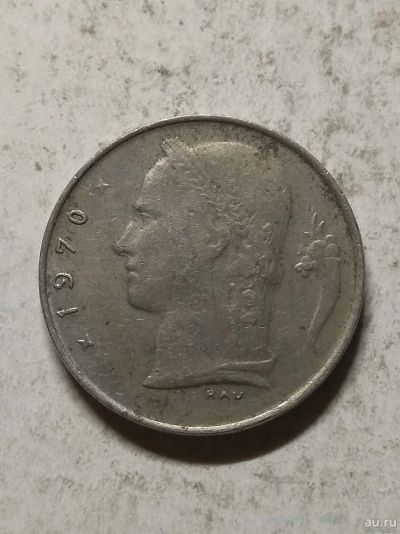 Лот: 16497384. Фото: 1. Бельгия 1 франк, 1970. Европа