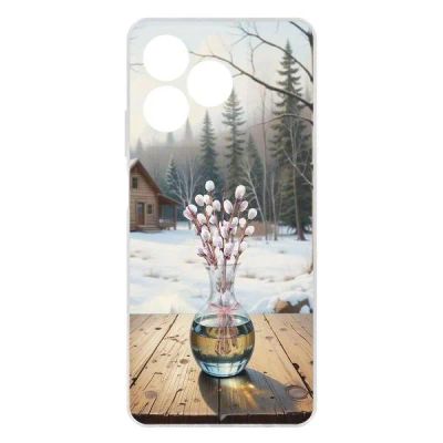 Лот: 25134754. Фото: 1. Чехол Krutoff Clear Case "Верба... Чехлы, бамперы