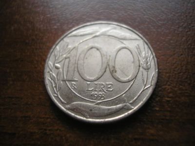 Лот: 8229996. Фото: 1. 100 лир 1993 года. Италия. Европа