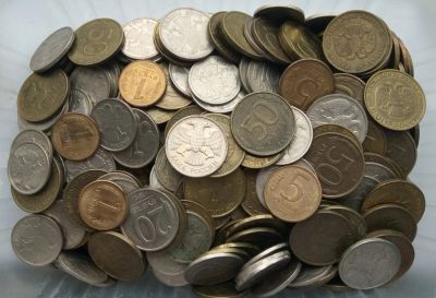 Лот: 18850222. Фото: 1. Монеты 92-93 годов 4 кг. лотом. Россия после 1991 года