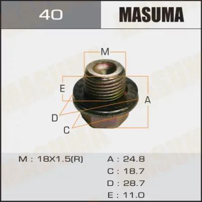 Лот: 17645061. Фото: 1. Пробка Masuma 40/M18X1.5 90033-41020... Расходные материалы