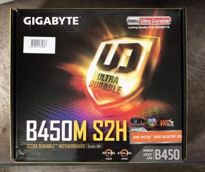 Лот: 15603309. Фото: 1. Материнская плата Gigabyte B450M... Материнские платы