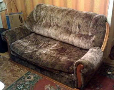 Лот: 3027771. Фото: 1. Диван СРОЧНО!!! флок-велюр 170... Кресла, пуфы