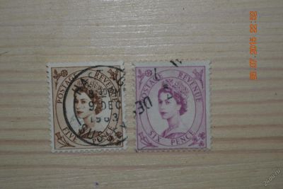 Лот: 5884818. Фото: 1. Марки Великобритании 1955г.,1958г... Марки