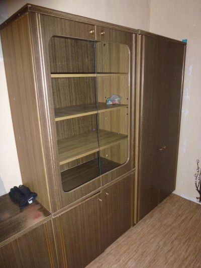 Лот: 4839829. Фото: 1. Комплект б/у шкафов 2 шт + тумба... Гостиные, стенки, горки