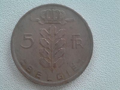 Лот: 14066200. Фото: 1. Монета Бельгии 5 Франков (крупная... Европа