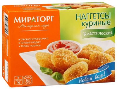 Лот: 15587776. Фото: 1. Наггетсы Мираторг 300гр. Бесплатная... Полуфабрикаты