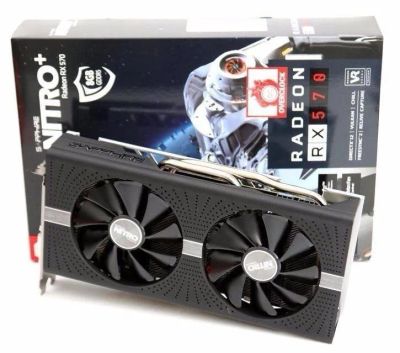 Лот: 15199486. Фото: 1. Sapphire Radeon RX570 4Gb Nitro... Видеокарты