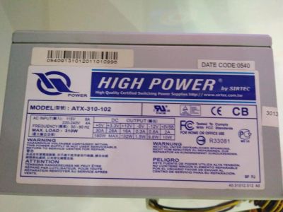 Лот: 11216795. Фото: 1. Блок питания High power, ATX-310-102. Корпуса, блоки питания