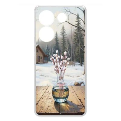 Лот: 25134753. Фото: 1. Чехол Krutoff Clear Case "Верба... Чехлы, бамперы