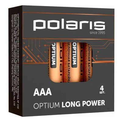 Лот: 25706147. Фото: 1. Батарейки Polaris Optium PB LR03... Батарейки, аккумуляторы, элементы питания