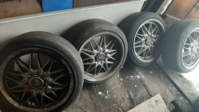 Лот: 15553021. Фото: 1. Колёса Work Rezax R17 на резине... Шины на дисках