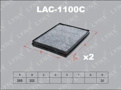 Лот: 13356902. Фото: 1. Lynx LAC-1100C Салонный фильтр. Расходные материалы