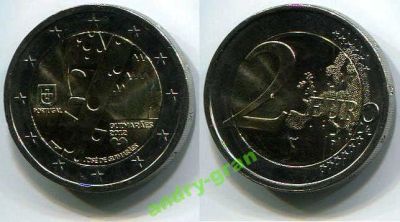 Лот: 6006933. Фото: 1. 0229 Португалия 2 евро 2012 год... Европа