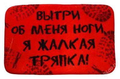 Лот: 2586006. Фото: 1. Коврик "Я жалкая тряпка". Сувенирные мелочи