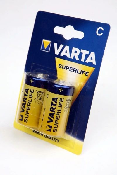 Лот: 7289820. Фото: 1. Батарейка R14 VARTA Super Life... Батарейки, аккумуляторы, элементы питания