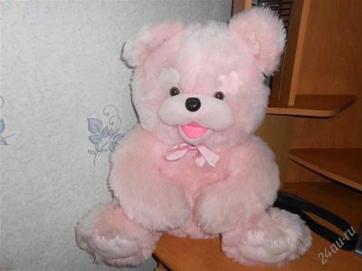 Лот: 2516531. Фото: 1. медведь розовый 60см ростом. Мягкие