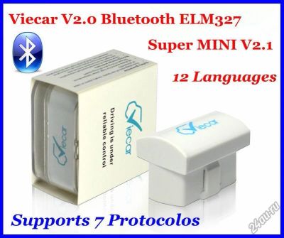 Лот: 3227159. Фото: 1. Mini Bluetooth V2.1 OBD2 Viecar... Диагностическое оборудование, измерительный инструмент