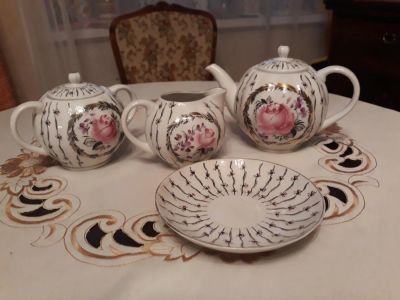 Лот: 11390635. Фото: 1. Чайный сервиз. ЛФЗ. Остатки роскоши... Фарфор, керамика
