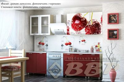Лот: 8685673. Фото: 1. Кухонный гарнитур Черешня МДФ... Кухонные гарнитуры
