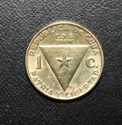 Лот: 5033289. Фото: 1. Куба 1сентаво 1953г. латунь. Америка