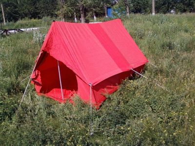 Лот: 4994716. Фото: 1. Палатка 2-х местная брезентовая... Палатки, тенты