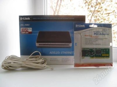 Лот: 359173. Фото: 1. D-link модем + D-link сетевая... Проводные модемы