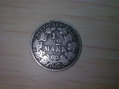 Лот: 3928239. Фото: 1. 1/2 mark 1906 года серебро. Германия и Австрия
