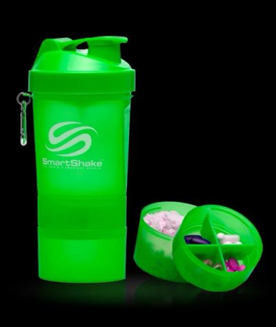 Лот: 3314291. Фото: 1. Шейкер зеленый Неон SmartShake... Спортивная посуда