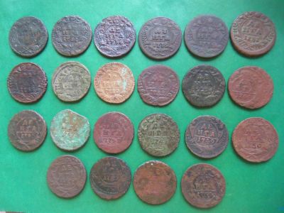 Лот: 23536875. Фото: 1. Полный комплект денги 1730-1754... Россия до 1917 года