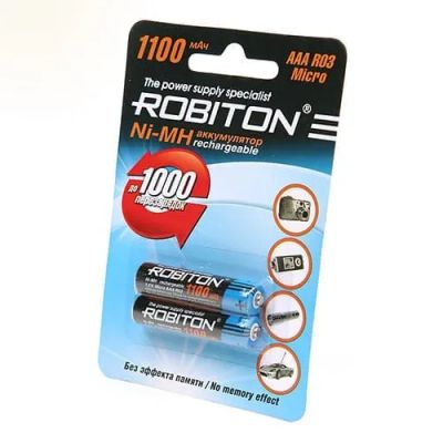 Лот: 21514812. Фото: 1. АКБ AAA Robiton 1100mAh 10187. Батарейки, аккумуляторы, элементы питания