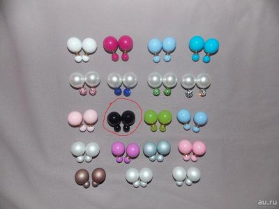 Лот: 8170076. Фото: 1. Пусеты черные 2. Серьги, каффы