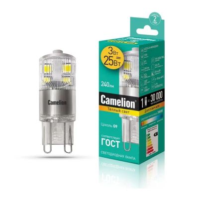 Лот: 21517152. Фото: 1. Лампа G9 Camelion LED3-G9-NF/830... Лампочки