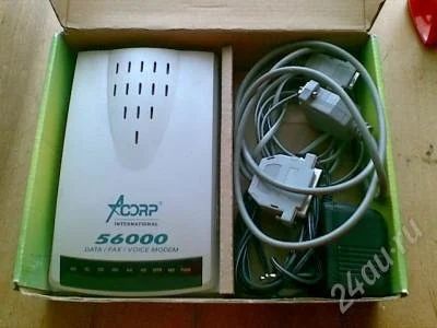 Лот: 150030. Фото: 1. Модем Acorp 56000 (data, fax... Проводные модемы