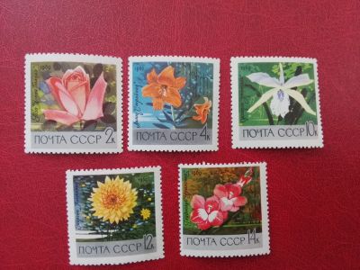 Лот: 11493069. Фото: 1. 1969 г, Сол 3751-55, Цветы. Главный... Марки