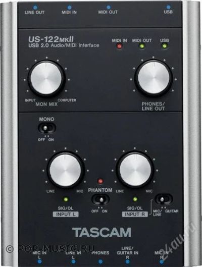 Лот: 1003608. Фото: 1. Аудио/МИДИ интерфейс Tascam US-122MKII. Микшеры, предусилители, микрофонные эффекты