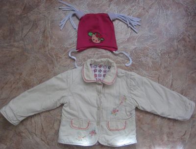 Лот: 3875959. Фото: 1. Куртка с шапочкой, 74 размер. Верхняя одежда