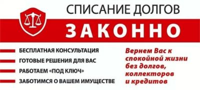 Лот: 25703922. Фото: 1. Законное списание долгов / кредитов. Юридические услуги