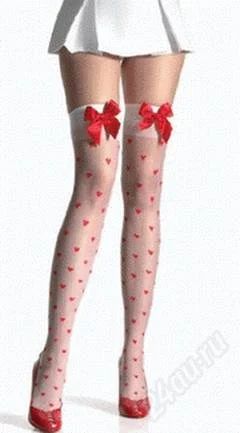 Лот: 2358909. Фото: 1. чулки сердечки. Колготки, чулки